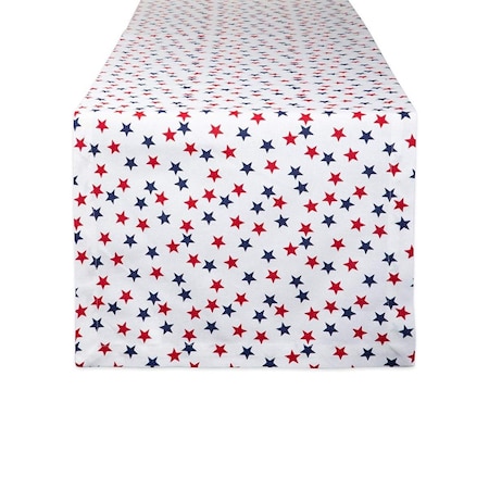 Fastfood 14 x 72 in. Americana Stars Print Table Runner FA2567180
